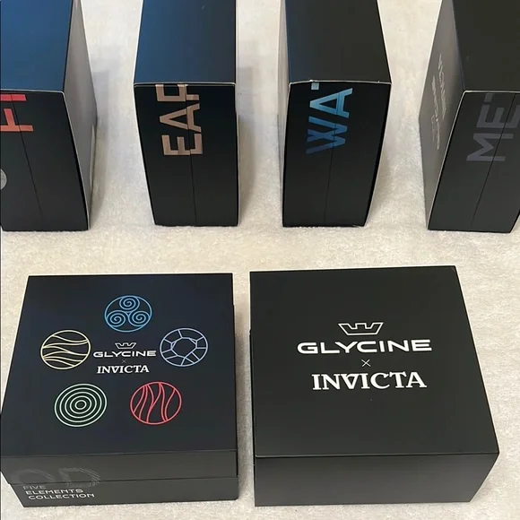 Glycine x Invicta Five Elements (Five Watch Set!)Brand New 2 Bands MSRP: $8475